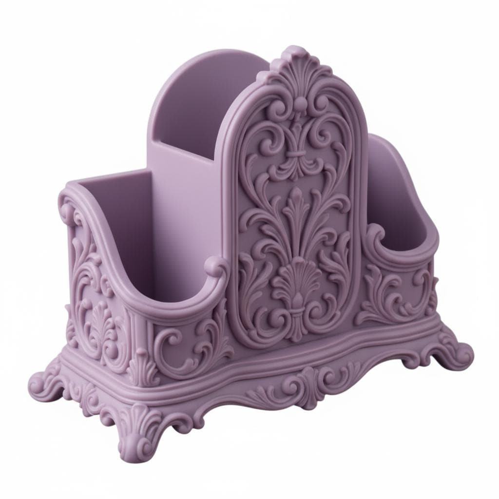 Pink Desk Organizer for Pens & Brushes, Makeup Brush Organiser, Cute Vanity Storage, Girly Office Desk Decor, Coquette Desktop Organizer