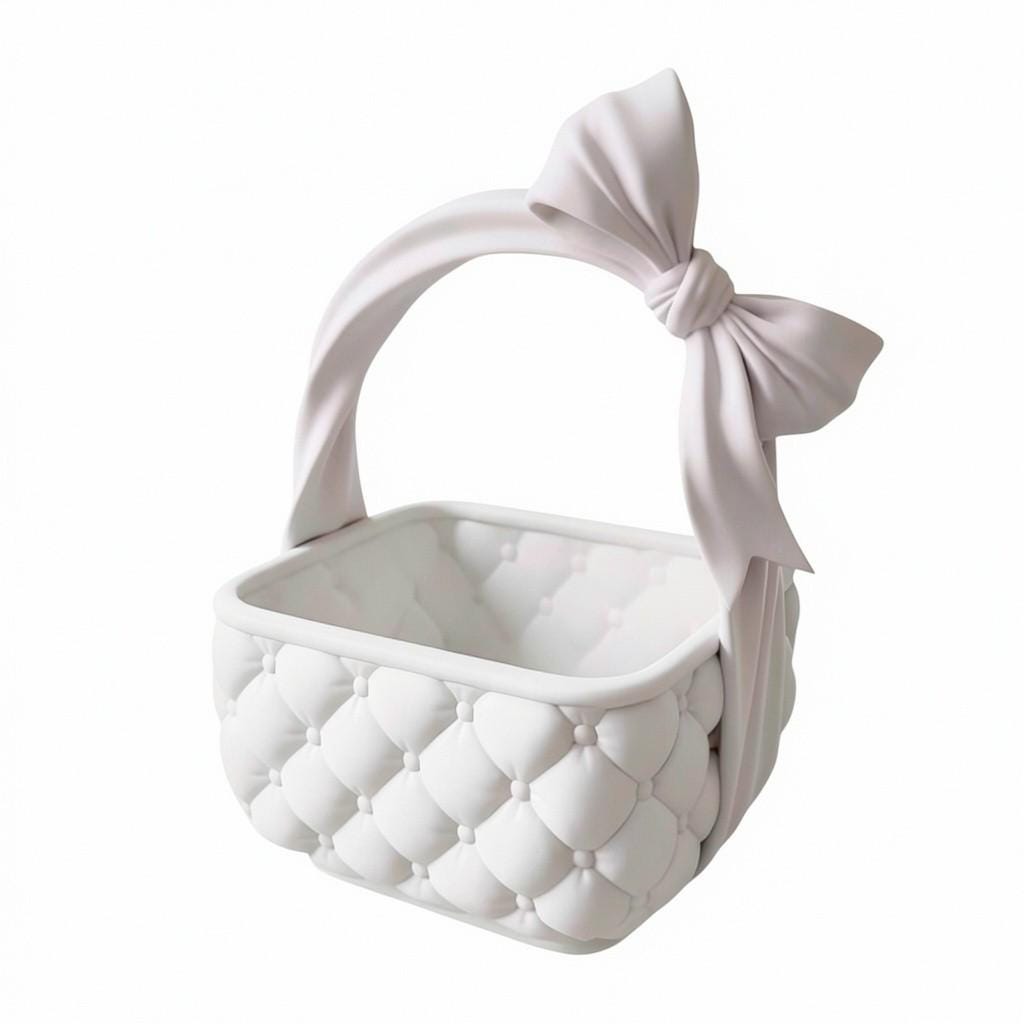 Pink Bow Desk Organizer, Cute Desk Caddy, Coquette Office Organizer, Makeup Brush Holder, Vanity Storage, Girly Desk Accessory, Pink Decor
