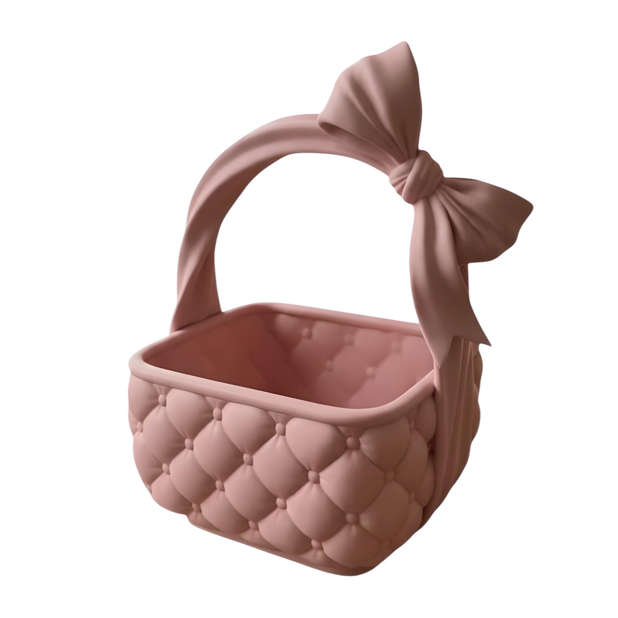 Pink Bow Desk Organizer, Cute Desk Caddy, Coquette Office Organizer, Makeup Brush Holder, Vanity Storage, Girly Desk Accessory, Pink Decor