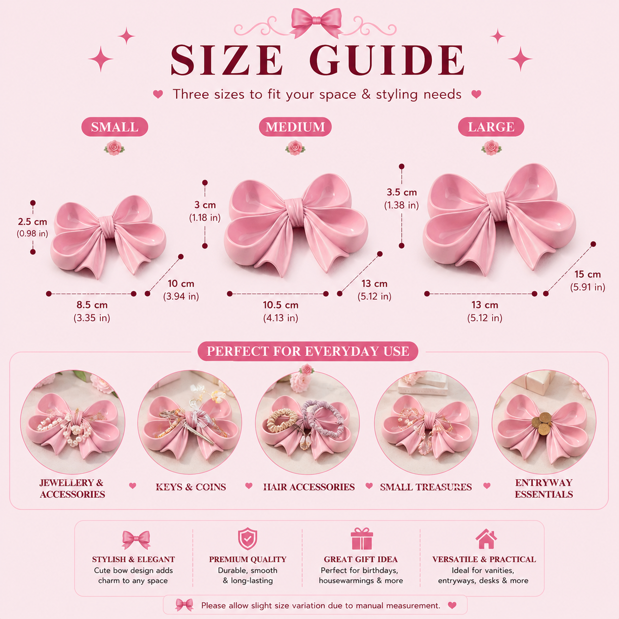 pink bow tray coquette decor vanity organiser
feminine jewelry dish bow shape pink tray
cute pink tray for rings and earrings storage
girly vanity setup with bow tray organizer