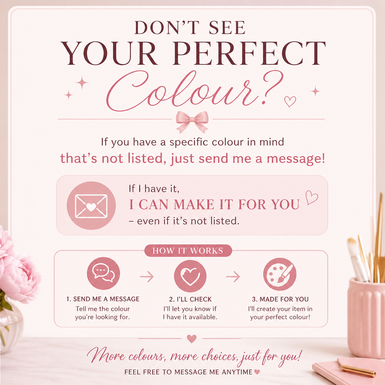 May include: A decorative pink picture frame with an elaborate, swirling design. The frame contains a photograph of a woman and child in a park. The frame is on a white shelf, with pink flowers and a candle.