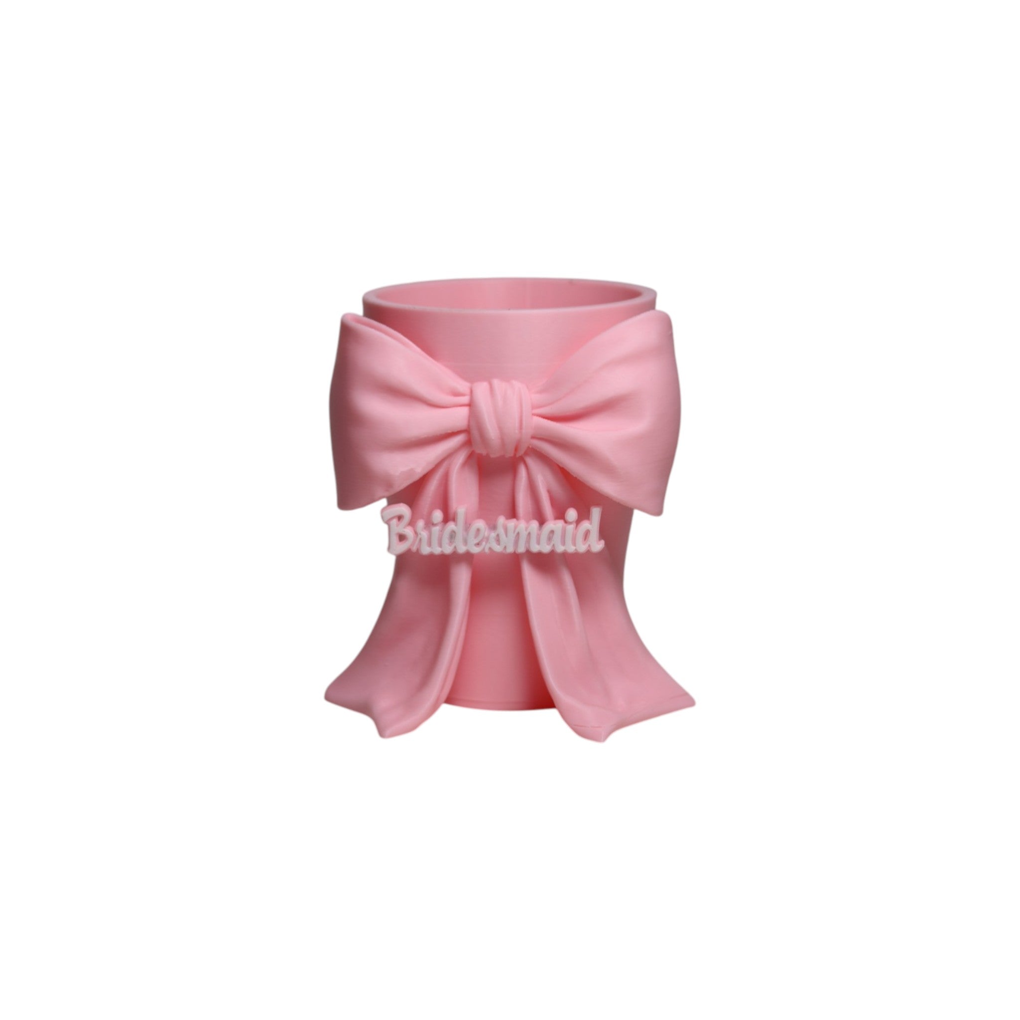 Personalised Pink Bow Makeup Brush Holder – Cute Vanity Organizer, Coquette Makeup Brush Cup, Girly Desk Organizer, Beauty Storage Gift for Her