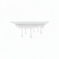 Modern dripping wall shelf with a unique flowing design, mounted on a white wall, showcasing minimalist decor and providing stylish storage for books, plants, or decorative items.