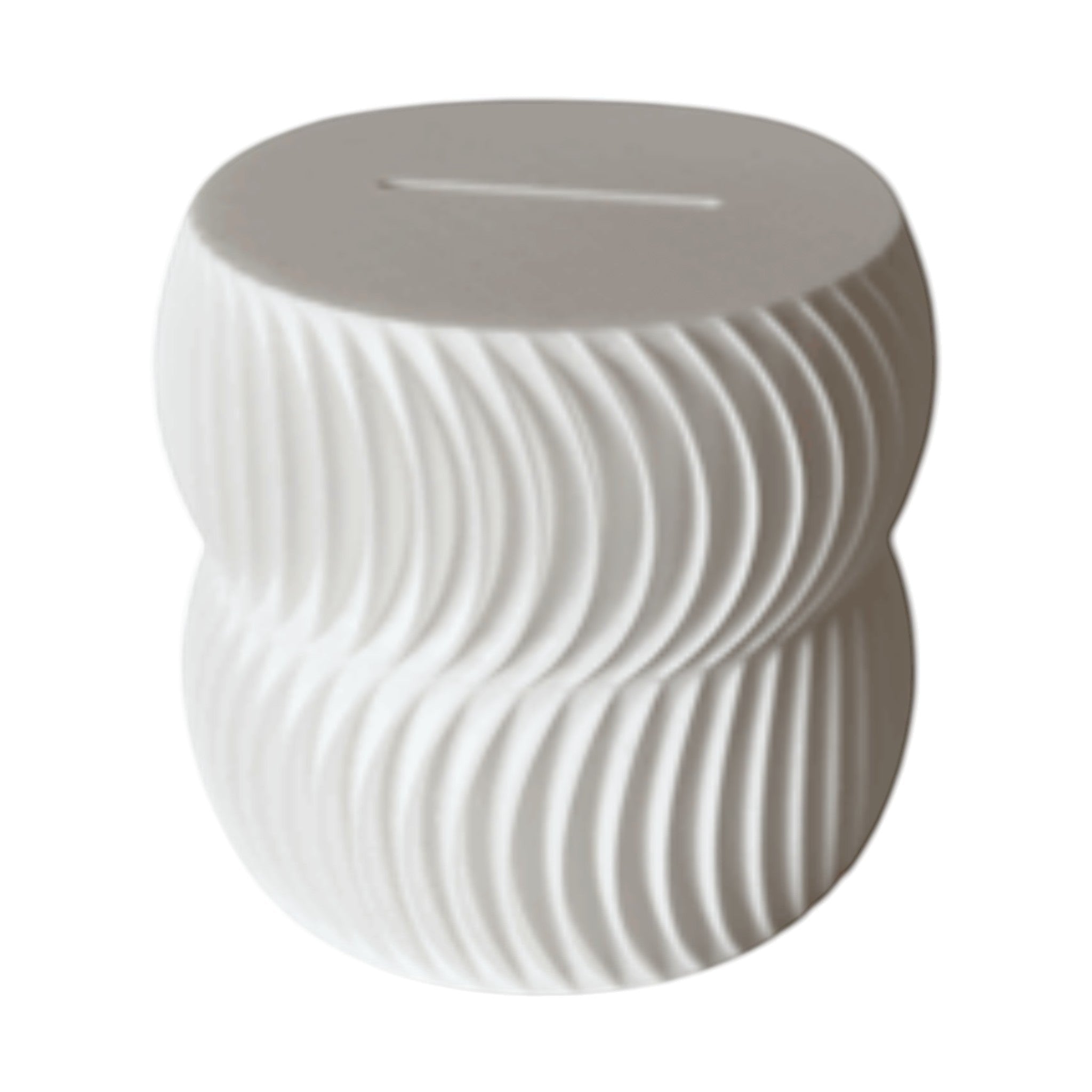 A modern 3D-printed coin bank with a sleek, openable design, available in two sizes. Perfect for storing coins and cash securely while adding a stylish touch to any home or office. Ideal for kids, adults, and as a unique gift for savers.