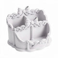 Pink Bow Desk Organizer, Coquette Vanity Organizer, Makeup Brush Holder, Rococo Desk Accessories, Feminine Office Decor, Cute Pen Holder, Pink Makeup Storage