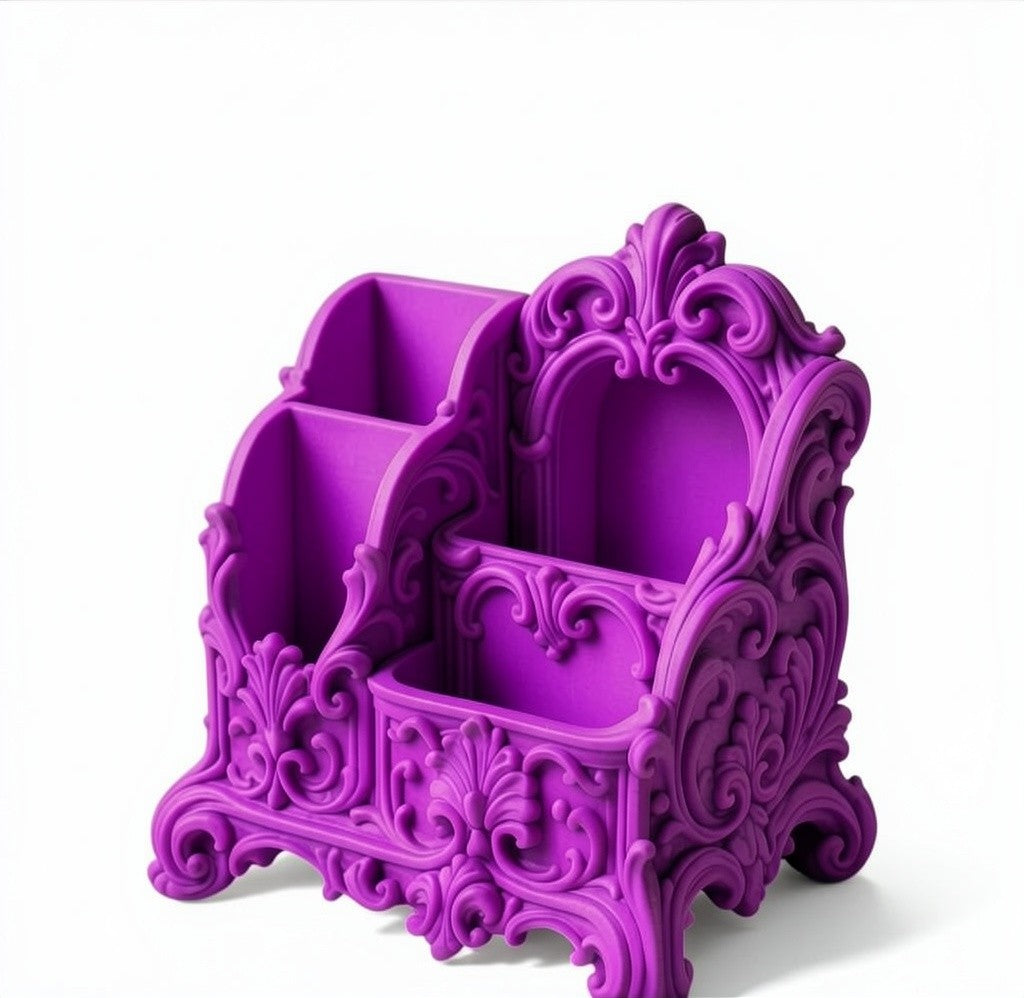 Designed with a soft coquette and rococo-inspired style, this piece is not just storage — it’s a statement. Whether you’re organising your workspace or your makeup brushes, it brings calm, order, and a touch of luxury to your everyday routine.