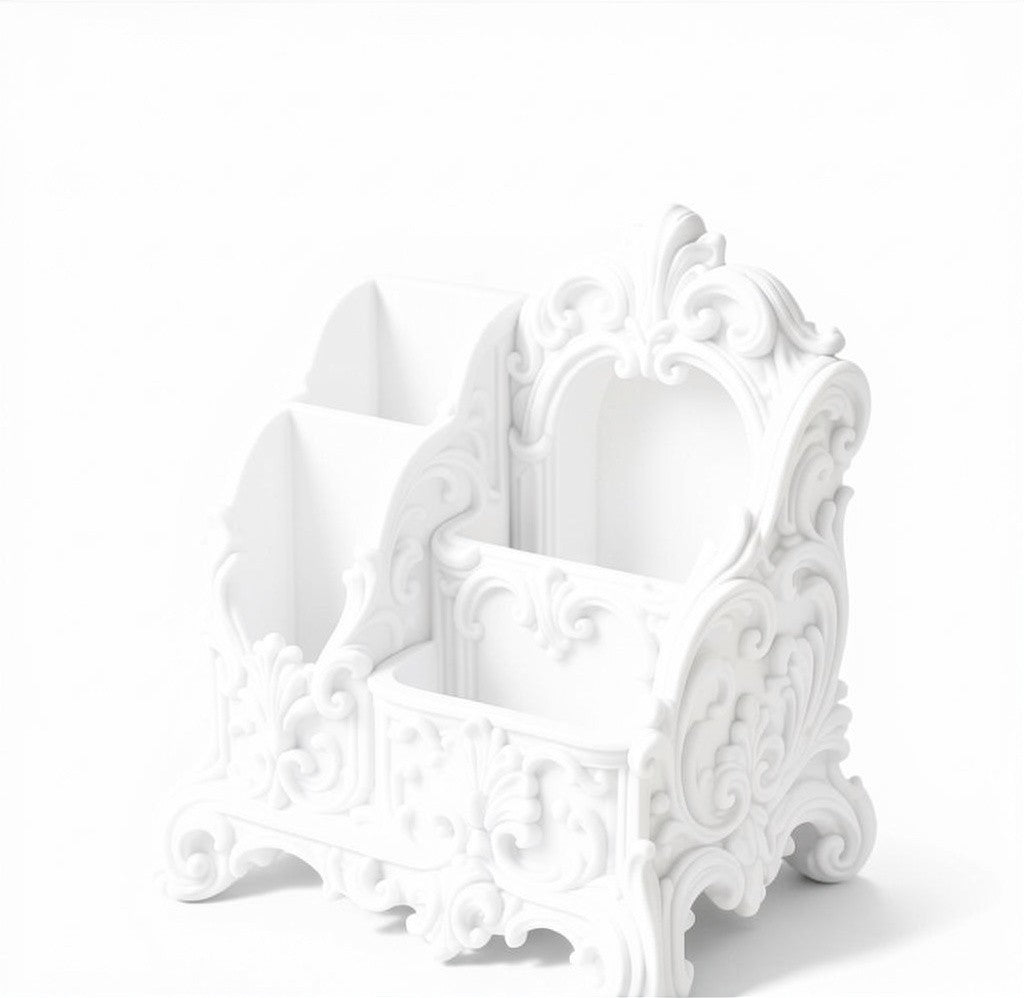 Designed with a soft coquette and rococo-inspired style, this piece is not just storage — it’s a statement. Whether you’re organising your workspace or your makeup brushes, it brings calm, order, and a touch of luxury to your everyday routine.