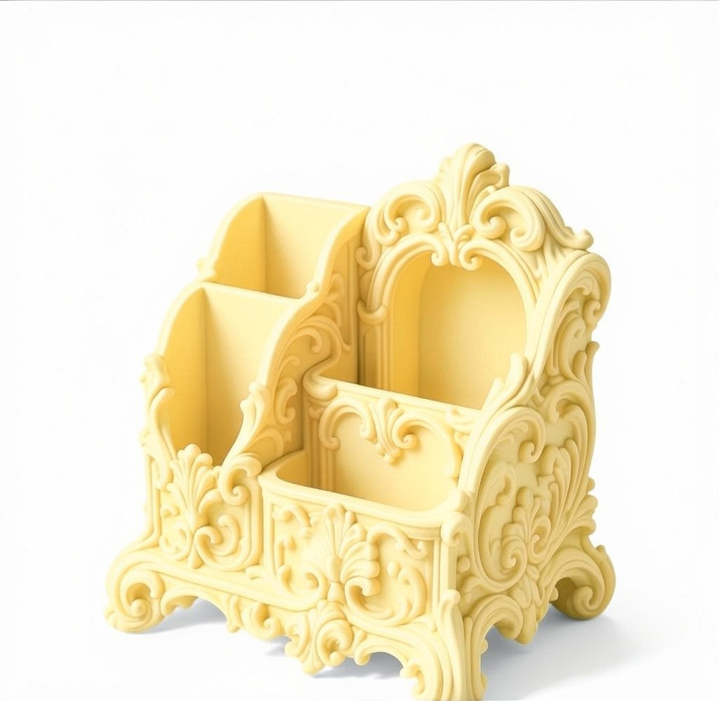 Designed with a soft coquette and rococo-inspired style, this piece is not just storage — it’s a statement. Whether you’re organising your workspace or your makeup brushes, it brings calm, order, and a touch of luxury to your everyday routine.
