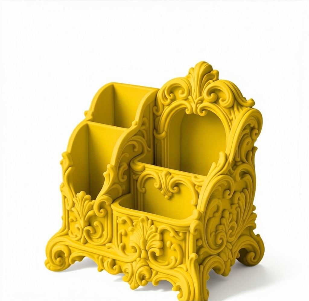 Designed with a soft coquette and rococo-inspired style, this piece is not just storage — it’s a statement. Whether you’re organising your workspace or your makeup brushes, it brings calm, order, and a touch of luxury to your everyday routine.