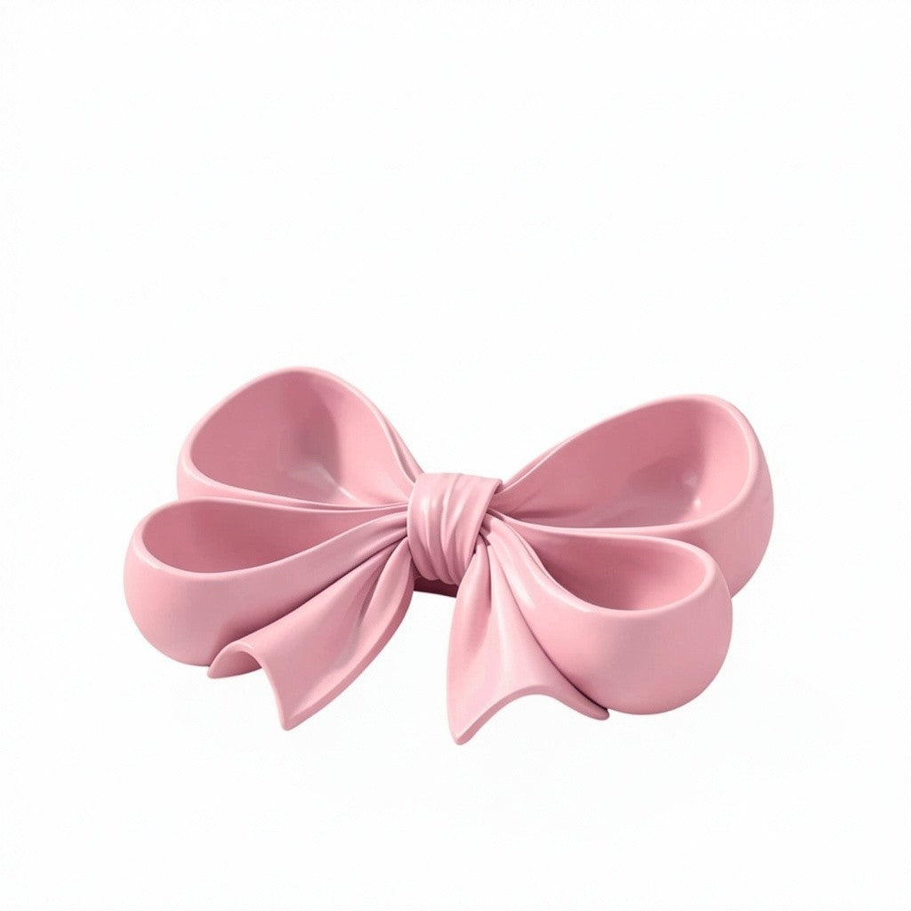 pink bow tray coquette decor vanity organiser
feminine jewelry dish bow shape pink tray
cute pink tray for rings and earrings storage
girly vanity setup with bow tray organizer