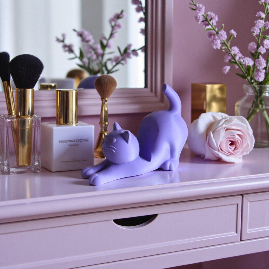 This cute cat phone stand holder is perfect for keeping your smartphone upright on your desk while adding a fun decoration for cat lovers.