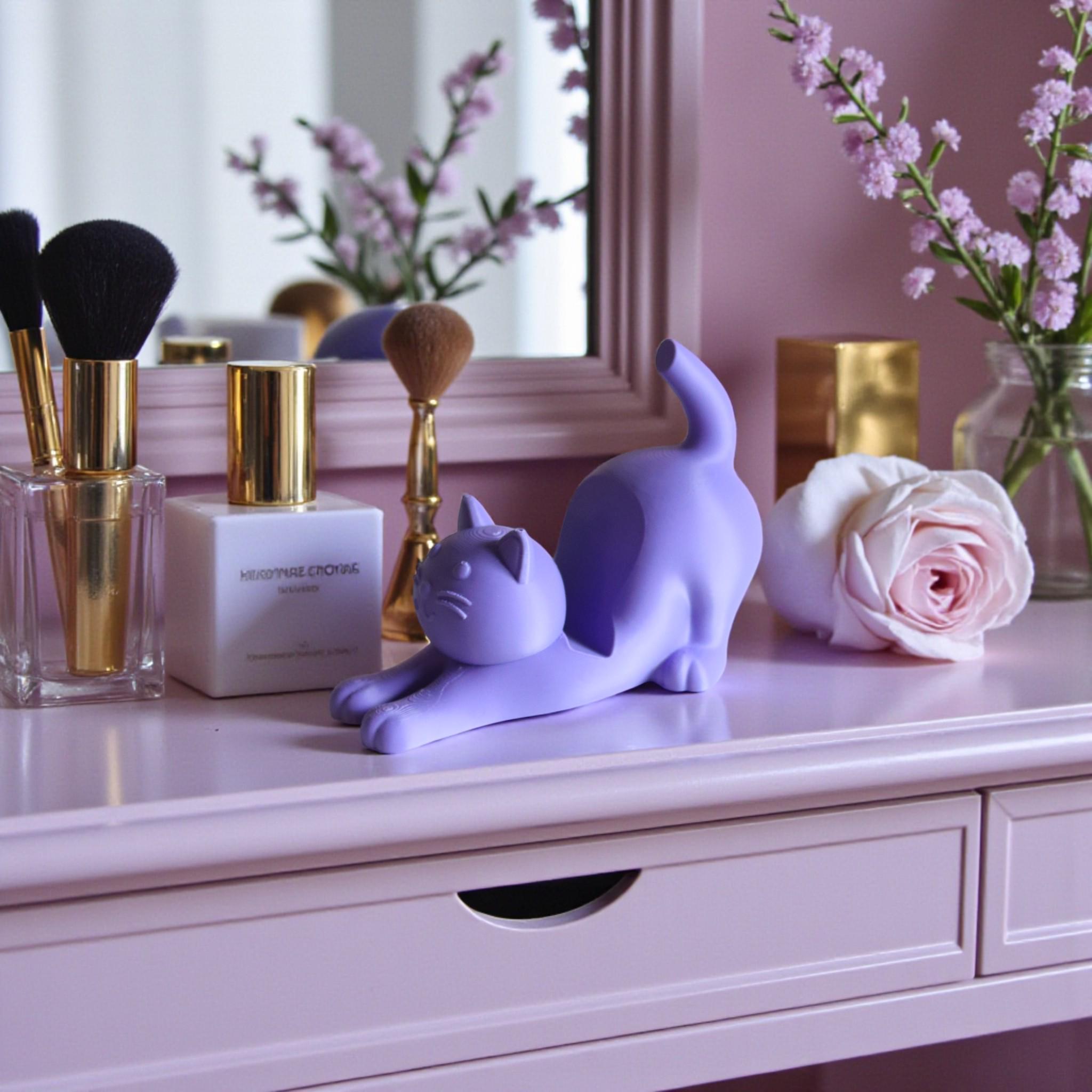 This cute cat phone stand holder is perfect for keeping your smartphone upright on your desk while adding a fun decoration for cat lovers.