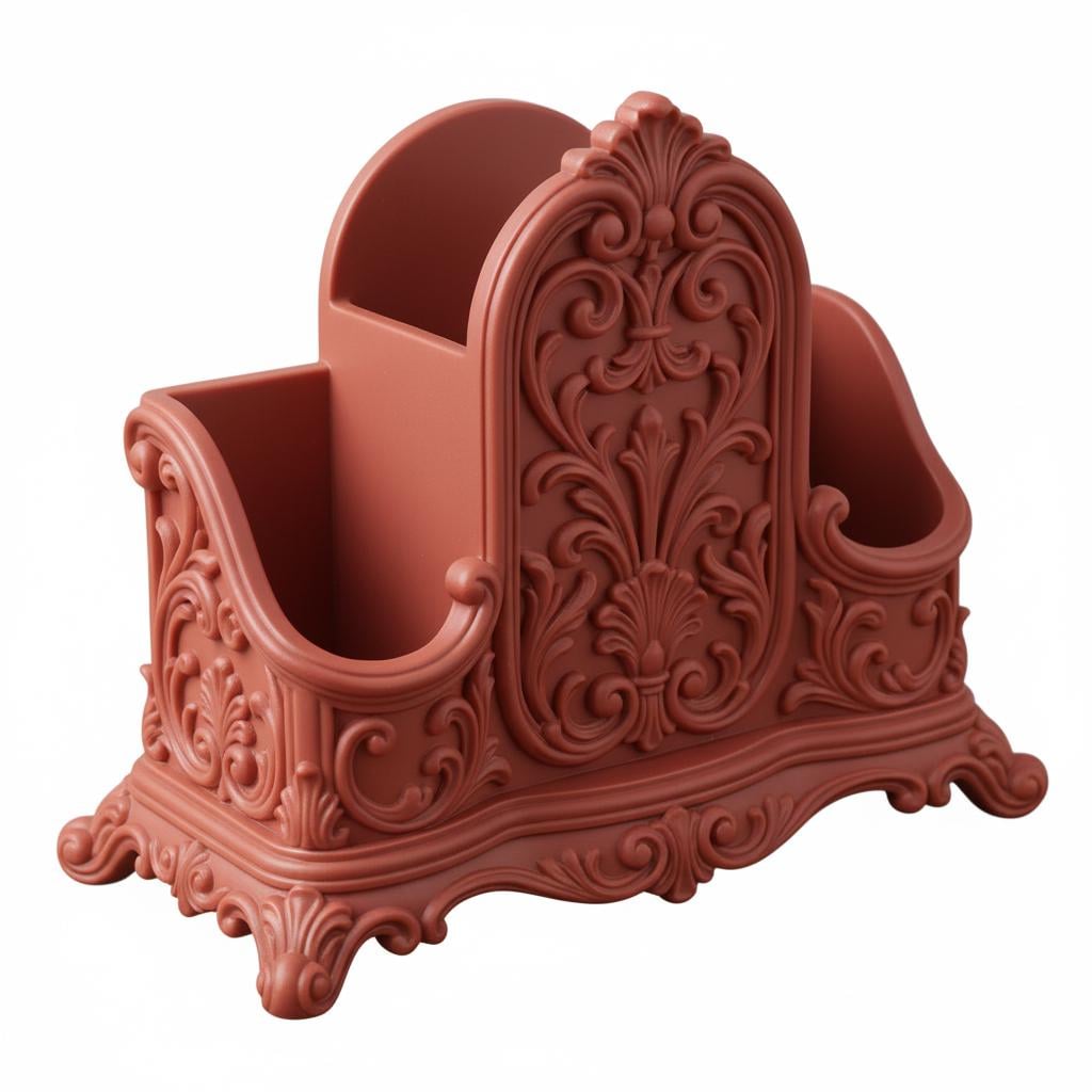 Pink Desk Organizer for Pens & Brushes, Makeup Brush Organiser, Cute Vanity Storage, Girly Office Desk Decor, Coquette Desktop Organizer