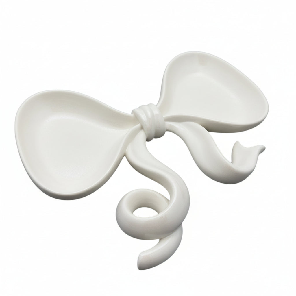 Organise your favourite accessories with this pink bow jewelry tray, a cute coquette trinket dish perfect for rings, earrings, and small jewellery.