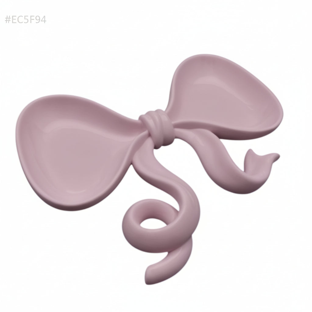 Organise your favourite accessories with this pink bow jewelry tray, a cute coquette trinket dish perfect for rings, earrings, and small jewellery.