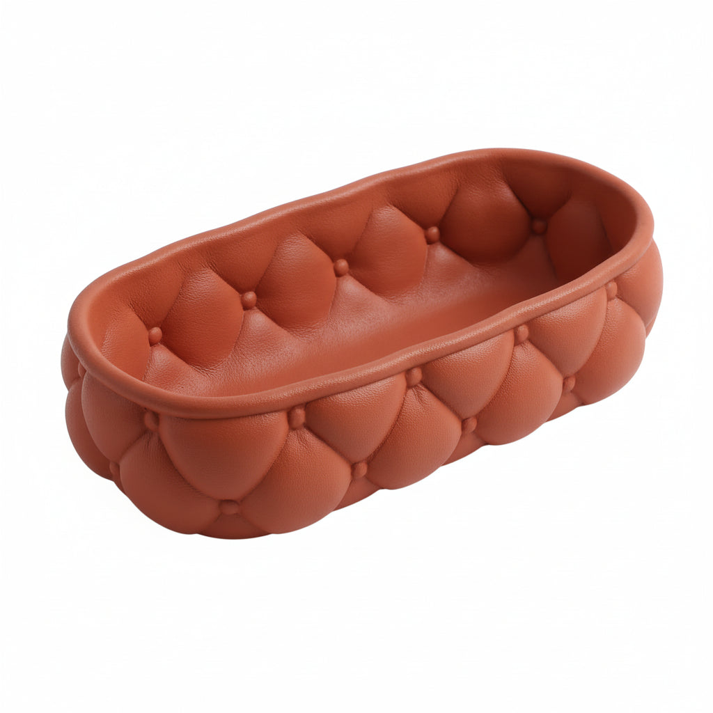 Quilted Catchall Basket | Plush Vanity Organizer | Makeup Storage Basket | Aesthetic Vanity Tray | Jewelry & Skincare Organizer | Cute Vanity Decor