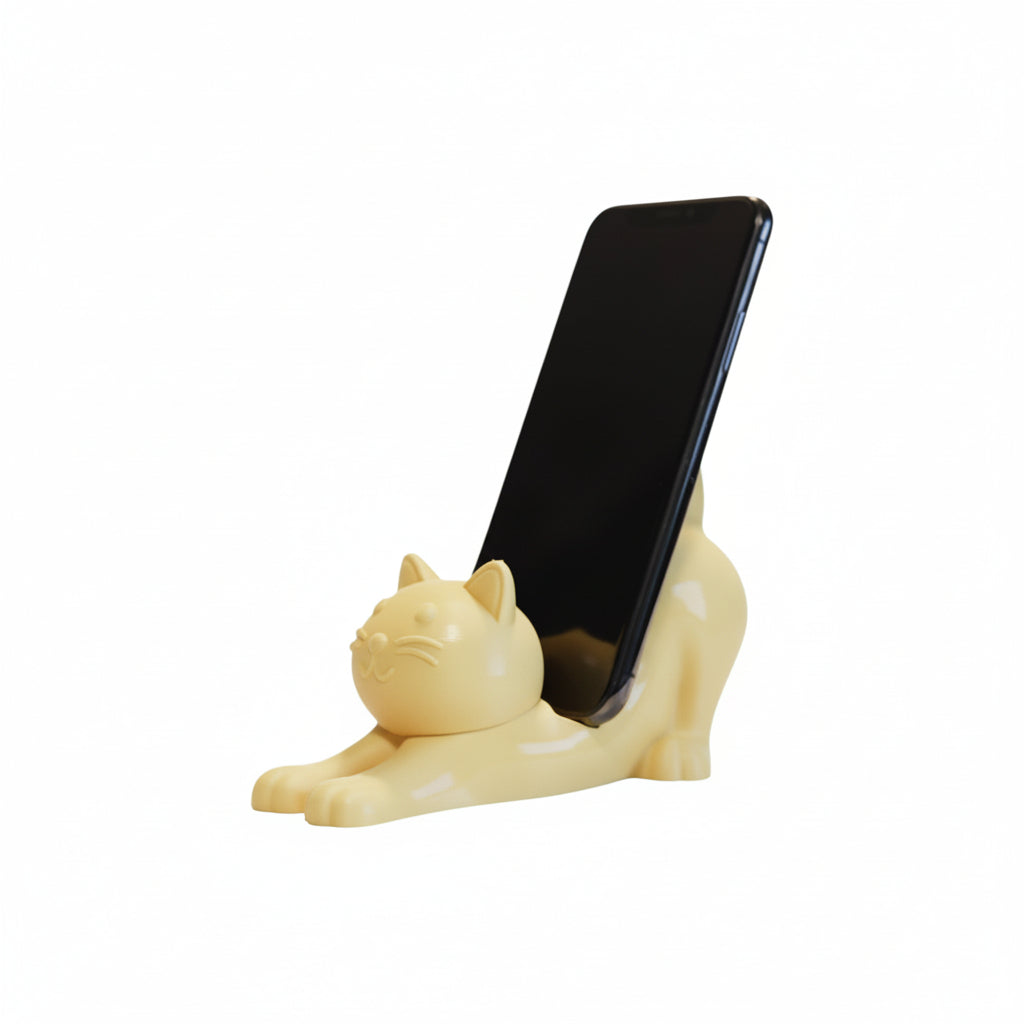 This cute cat phone stand holder is perfect for keeping your smartphone upright on your desk while adding a fun decoration for cat lovers.