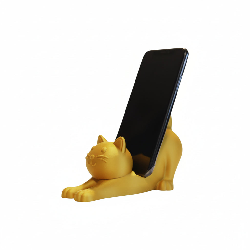 This cute cat phone stand holder is perfect for keeping your smartphone upright on your desk while adding a fun decoration for cat lovers.