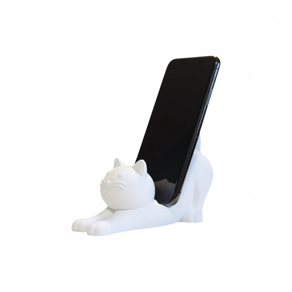 This cute cat phone stand holder is perfect for keeping your smartphone upright on your desk while adding a fun decoration for cat lovers.