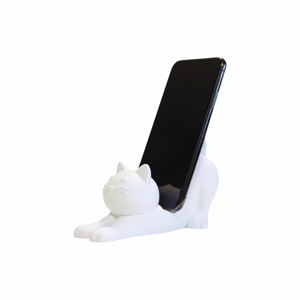 This cute cat phone stand holder is perfect for keeping your smartphone upright on your desk while adding a fun decoration for cat lovers.
