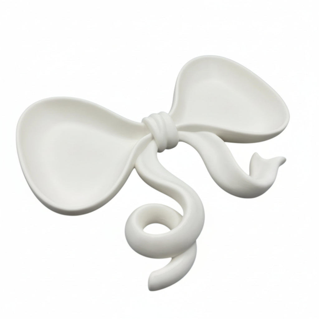 Organise your favourite accessories with this pink bow jewelry tray, a cute coquette trinket dish perfect for rings, earrings, and small jewellery.
