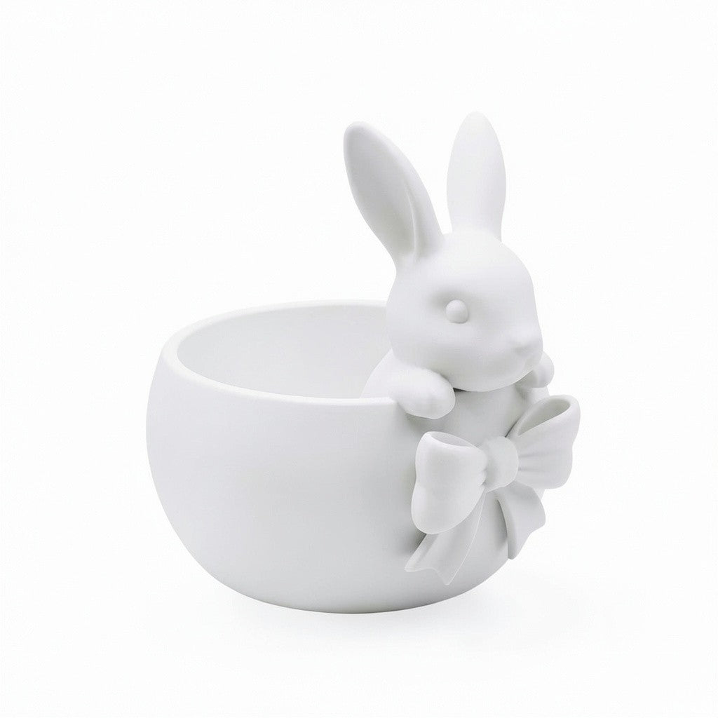 Easter Bunny Bowl, Pink Easter Candy Bowl, Bunny Treat Bowl, Easter Decor Bowl, Cute Spring Bowl, Bow Candy Dish, Easter Table Decor, Gift
